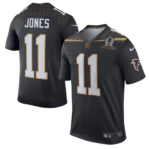 Men's Elite Julio Jones Nike Jersey Black - #11 Team Irvin 2016 Pro Bowl NFL Atlanta Falcons